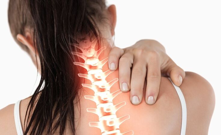 Osteochondroza szyjna charakteryzuje się napięciem i bólem szyi